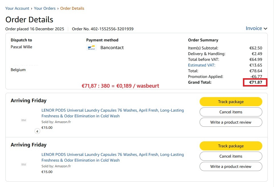 Grote wasjes, kleine wasjes......