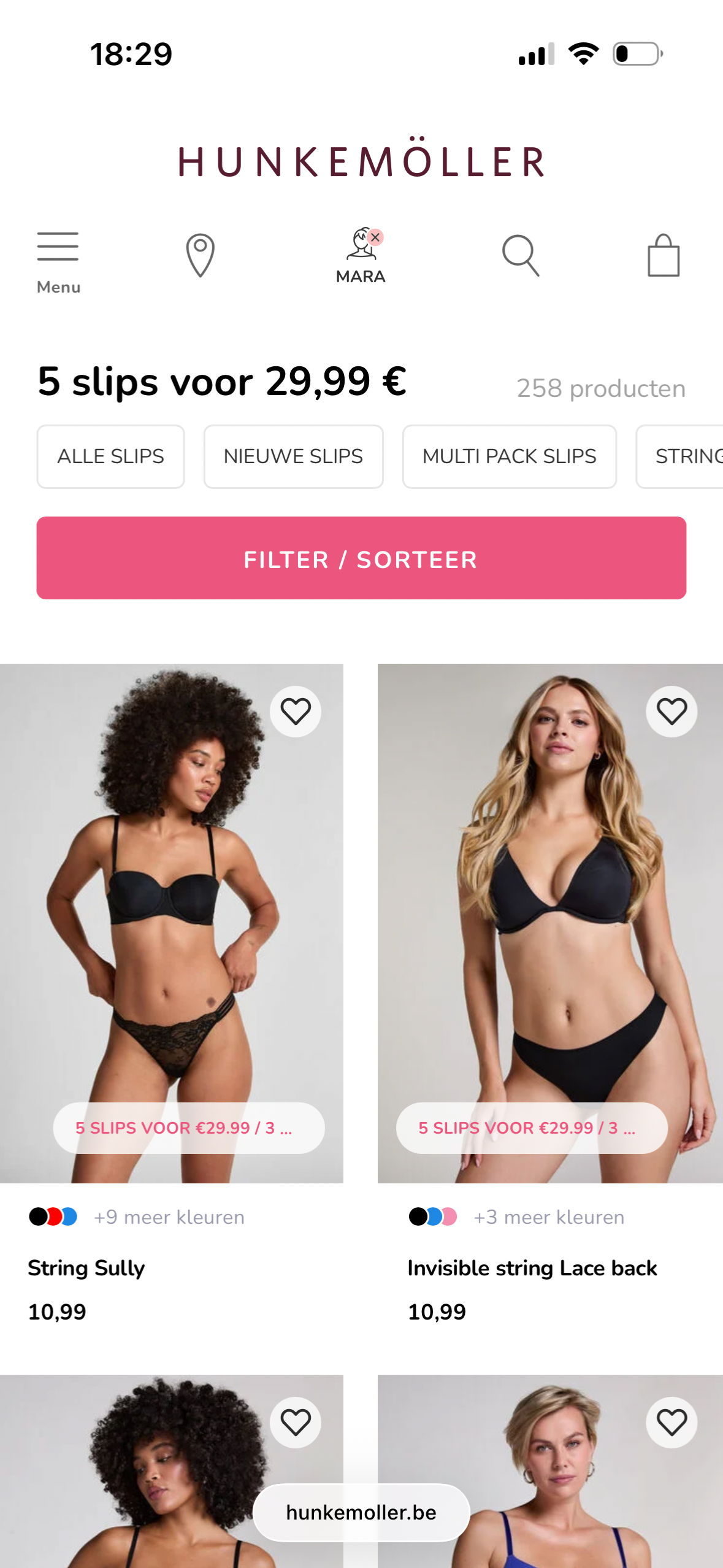 5 slips voor 29,99 euro