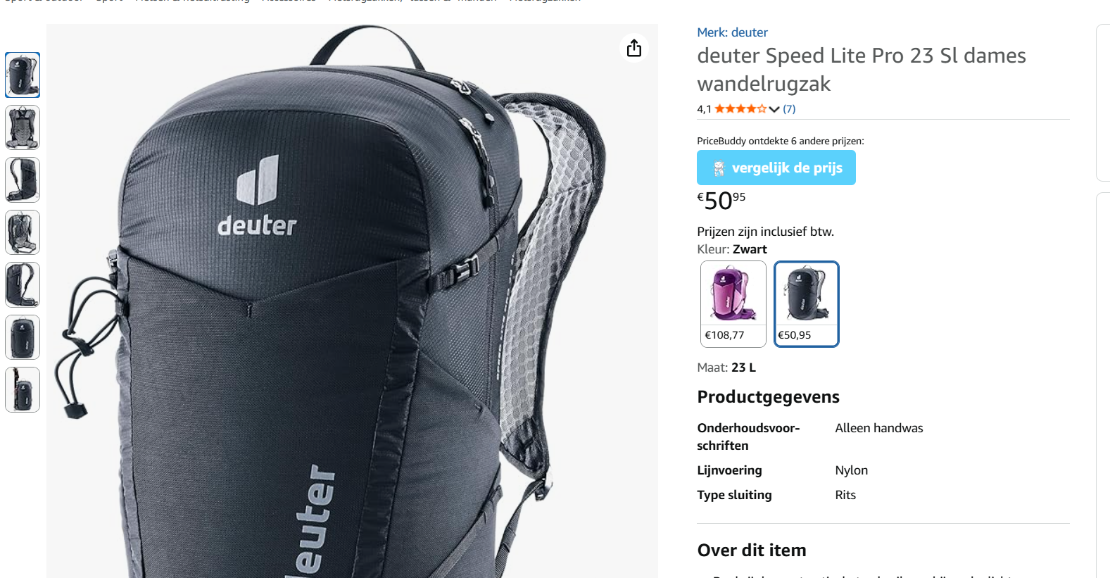 Dames wandelrugzak - mooie korting!