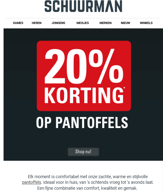 Schuurman schoenen: -20% op pantoffels