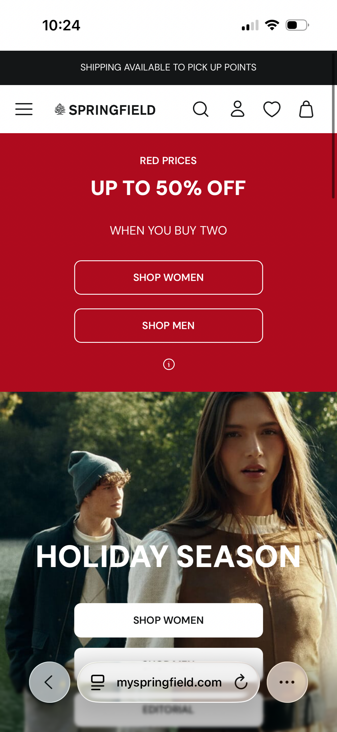 Koppelverkoop bij Springfield