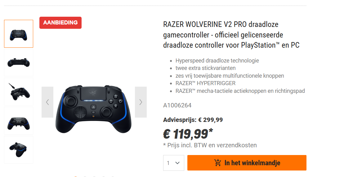 Gamer alert! gamecontroller voor PlayStation™ en PC