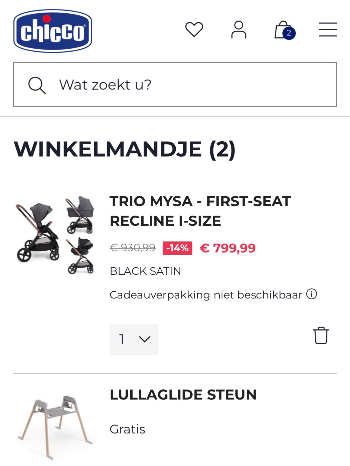 Chicco Trio Mysa actie