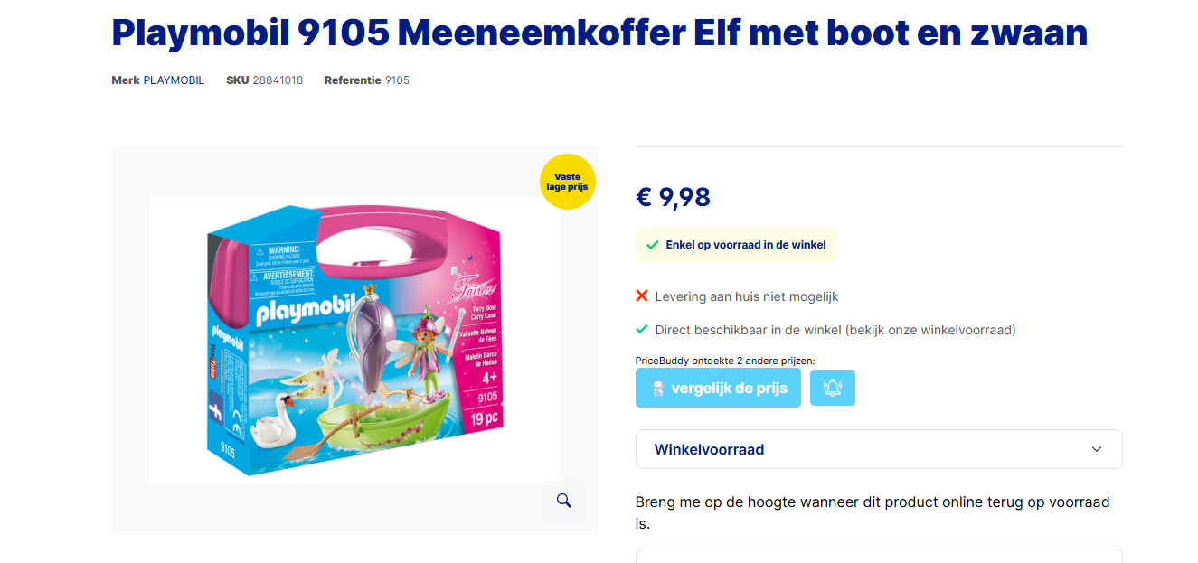 Playmobil Elf met boot en zwaan