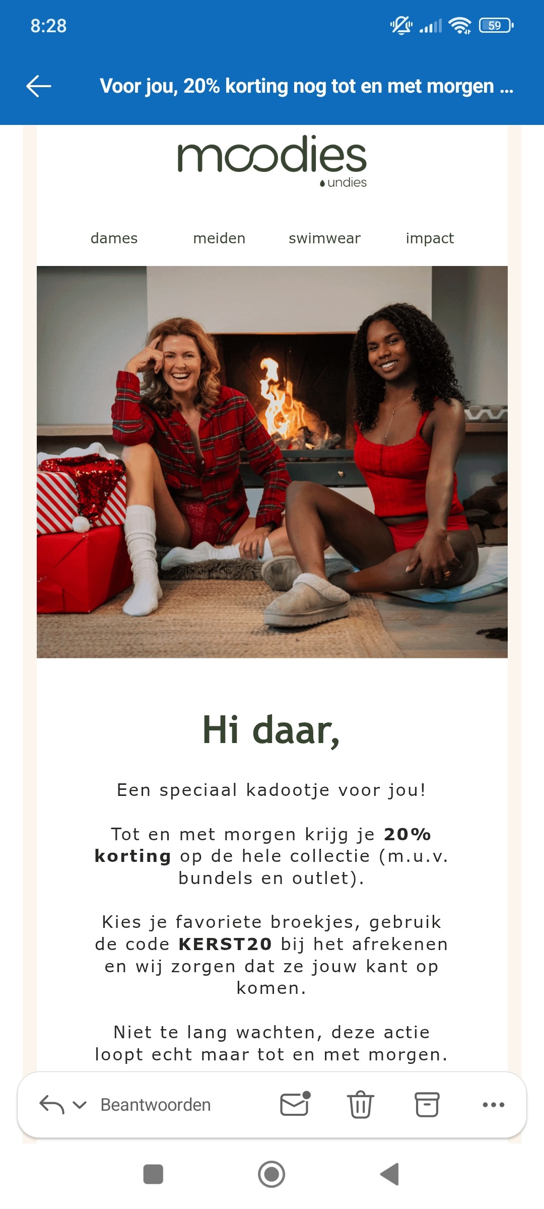 Moodies Undies 20% korting