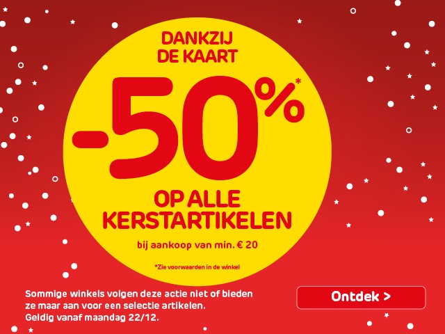 Actie kerstartikelen bij Brico