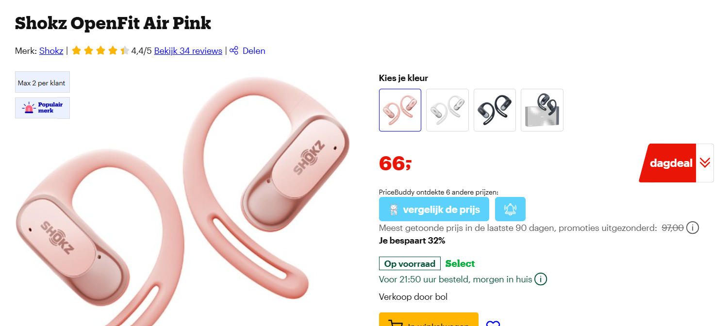 Populaire Shokz oortjes met mooie korting!