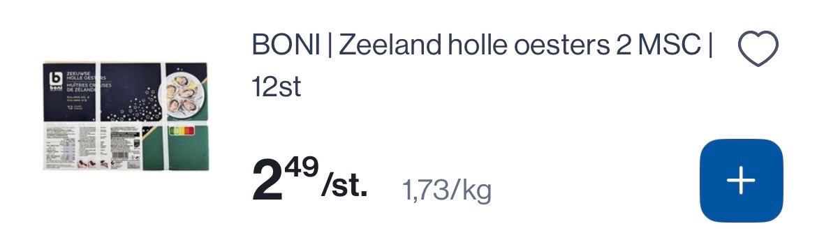 Promostunt op oesters bij Colruyt slechts 2,49€ voor 12 stuks