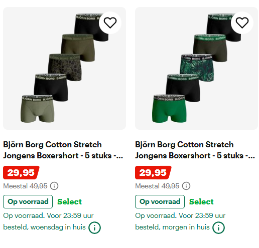 -40% Björn Borg Cotton Stretch boxershorts