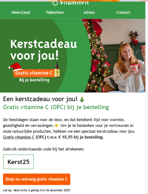 Gratis vitamine C bij Vitaminfit