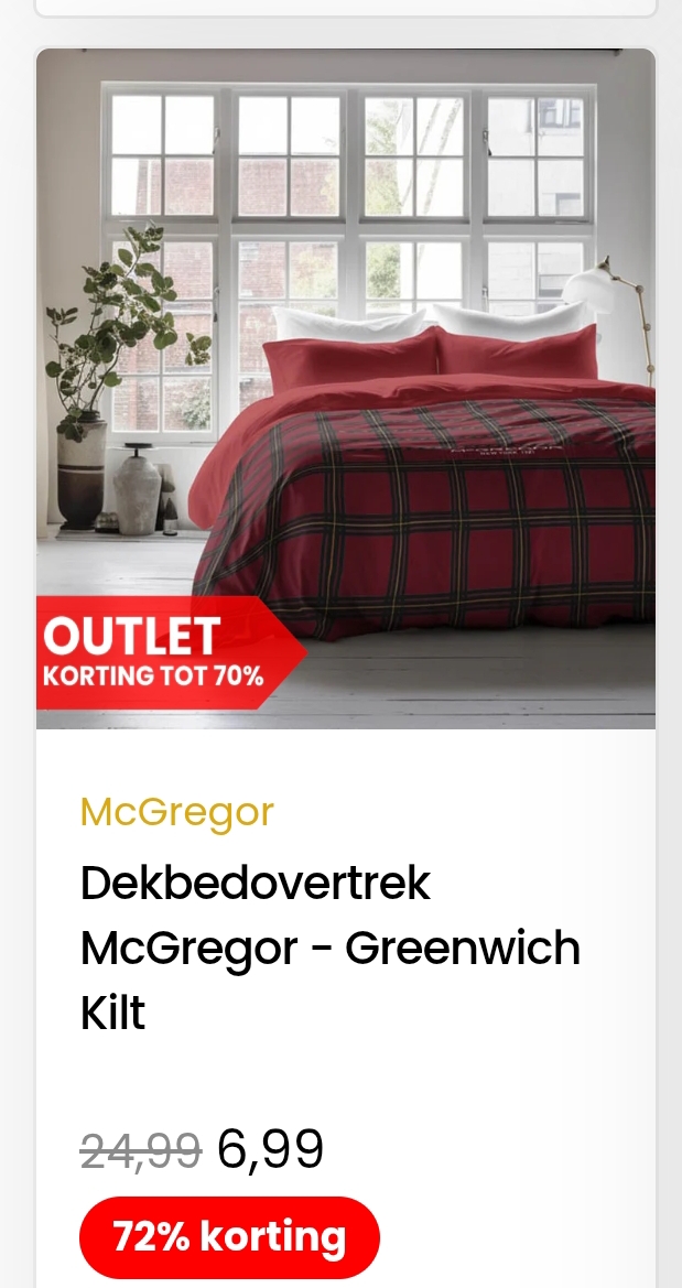 Dekbedovertrek MC Gregor aan 6,99€