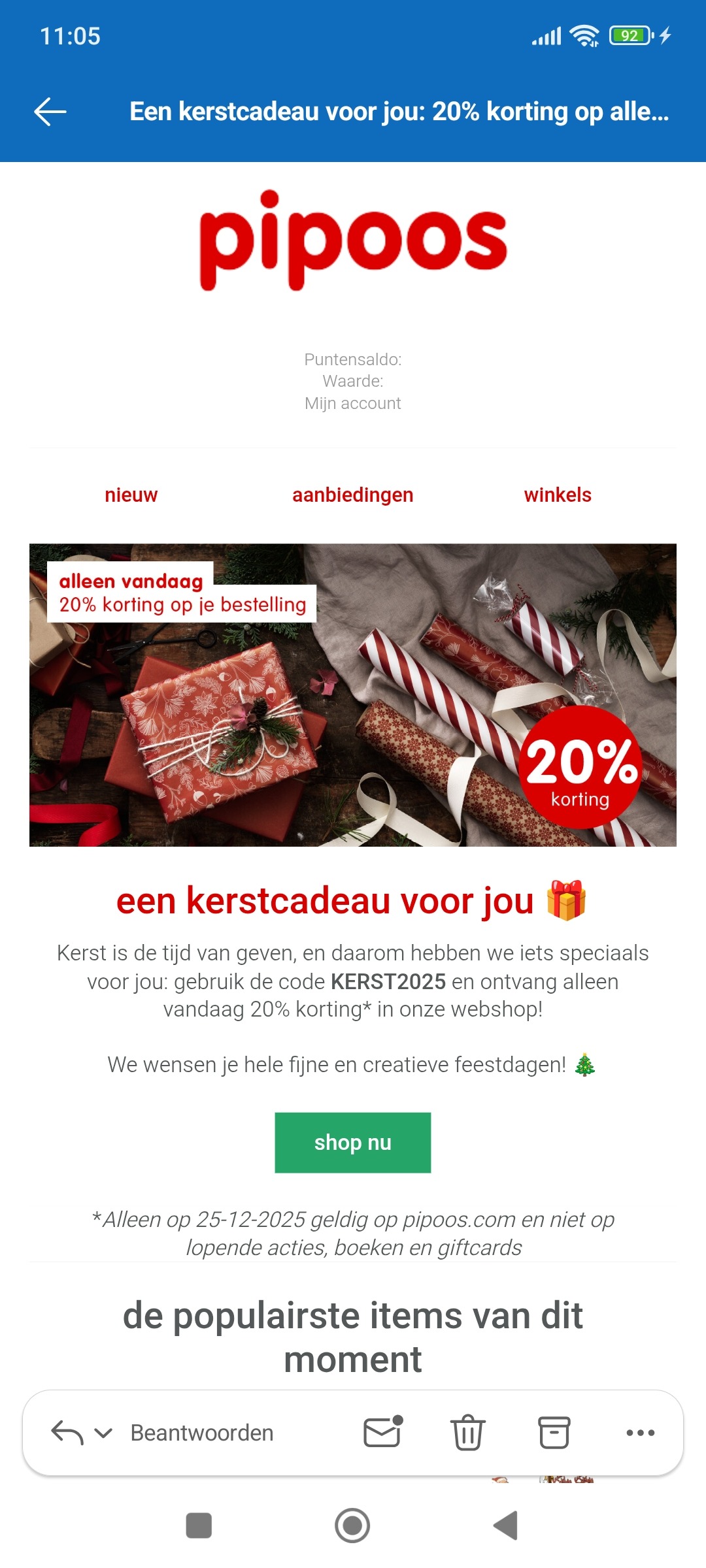 Pipoos: 20% korting