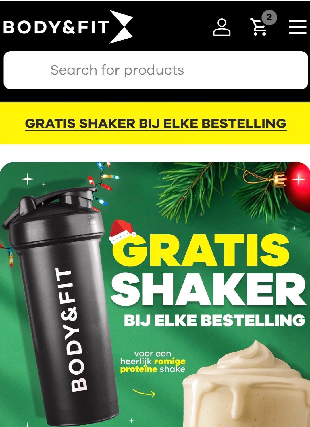 Gratis shaker bij aankoop