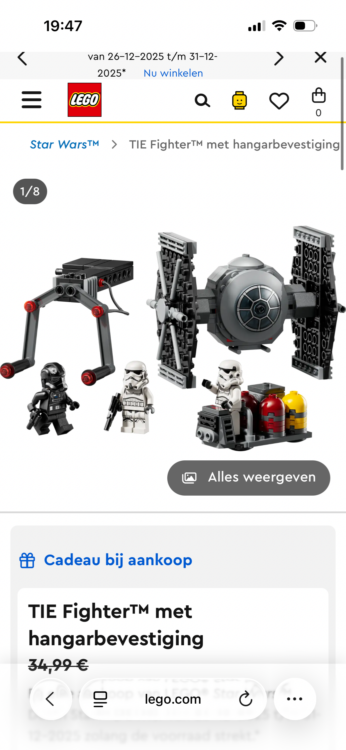 TIE Fighter™ met hangarbevestiging