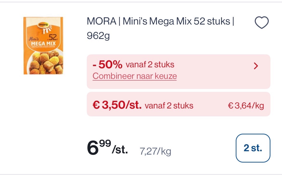 Mora hapjes -50%