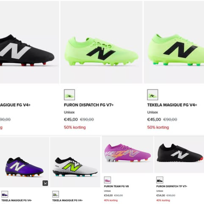 Uitverkoop voetbalschoenen voor € 45!