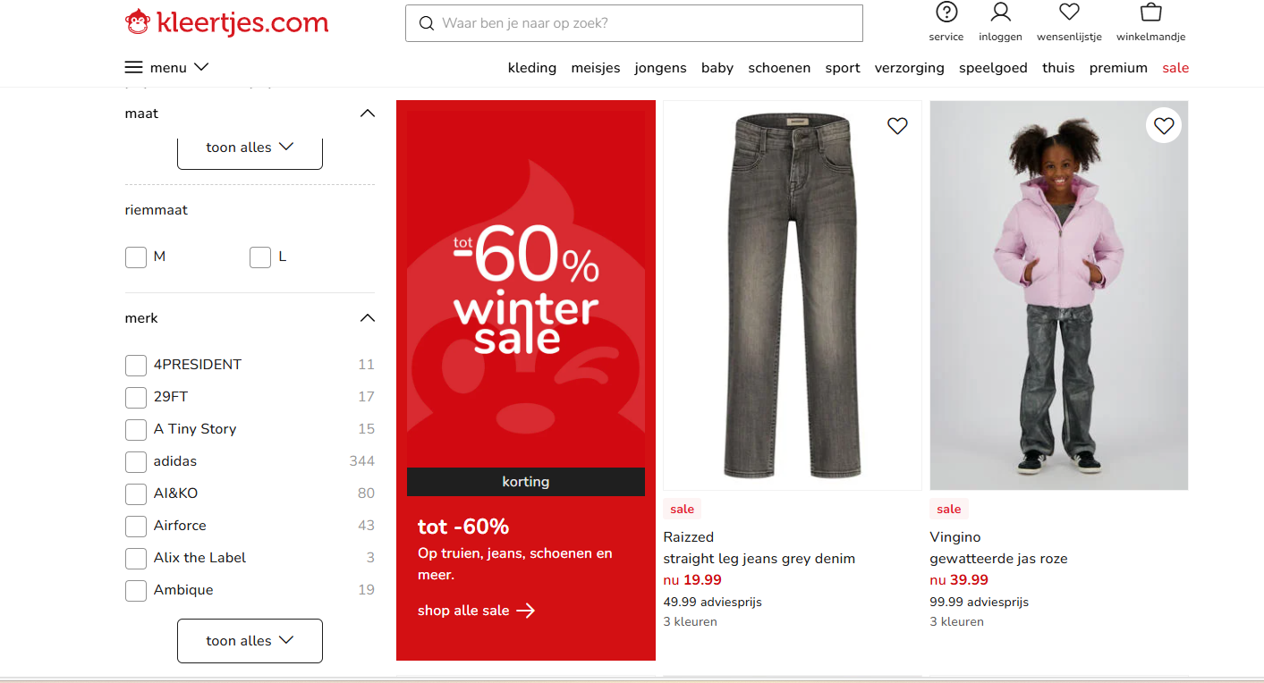 Kleertjes.com: tot -60%