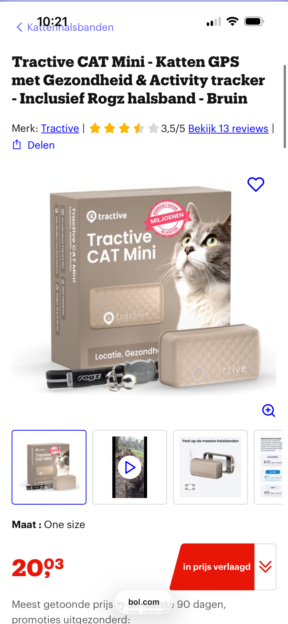 Tractive CAT Mini - Katten GPS