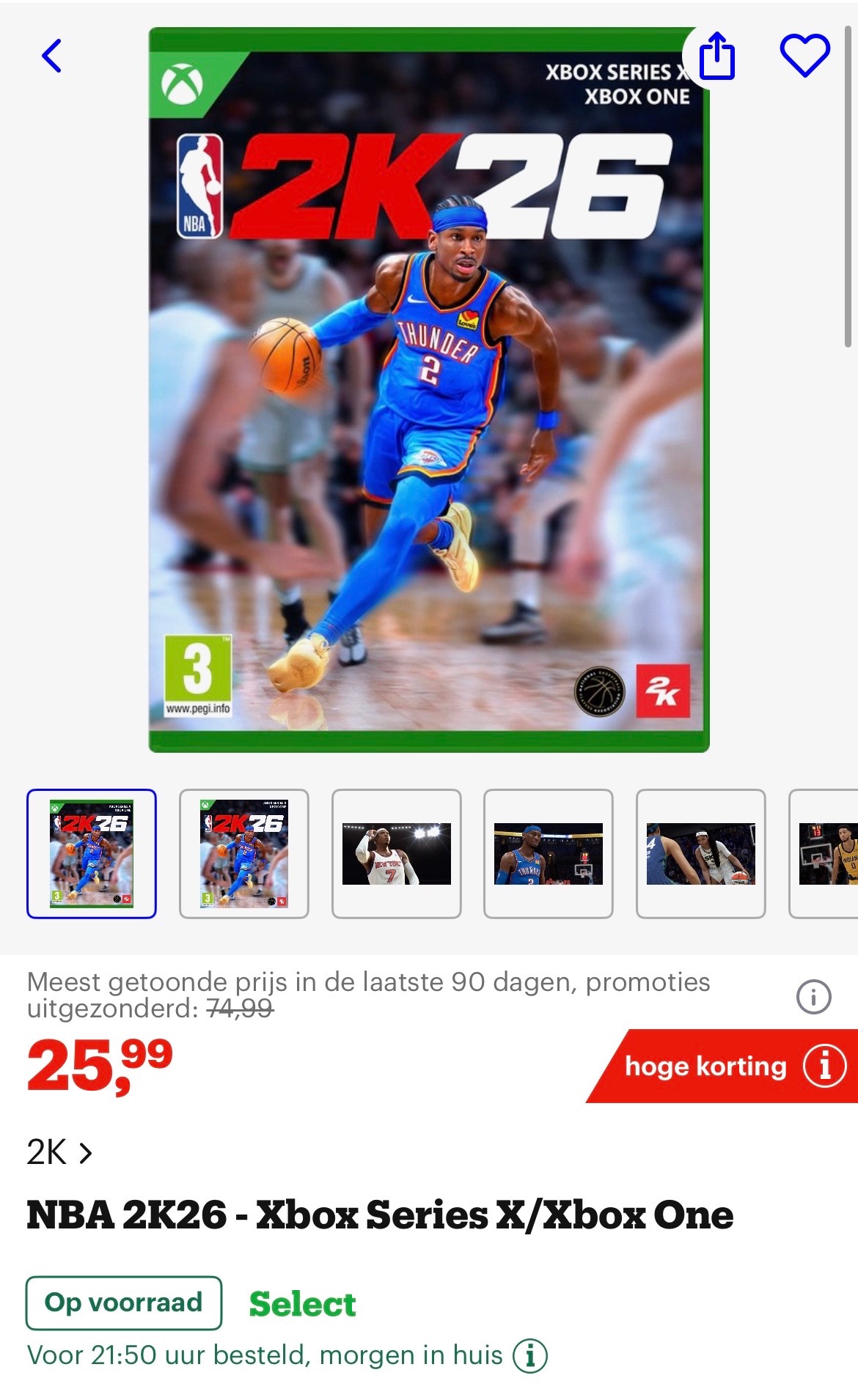 NBA 2K26 - Xbox series/xbox one -65% bij bol