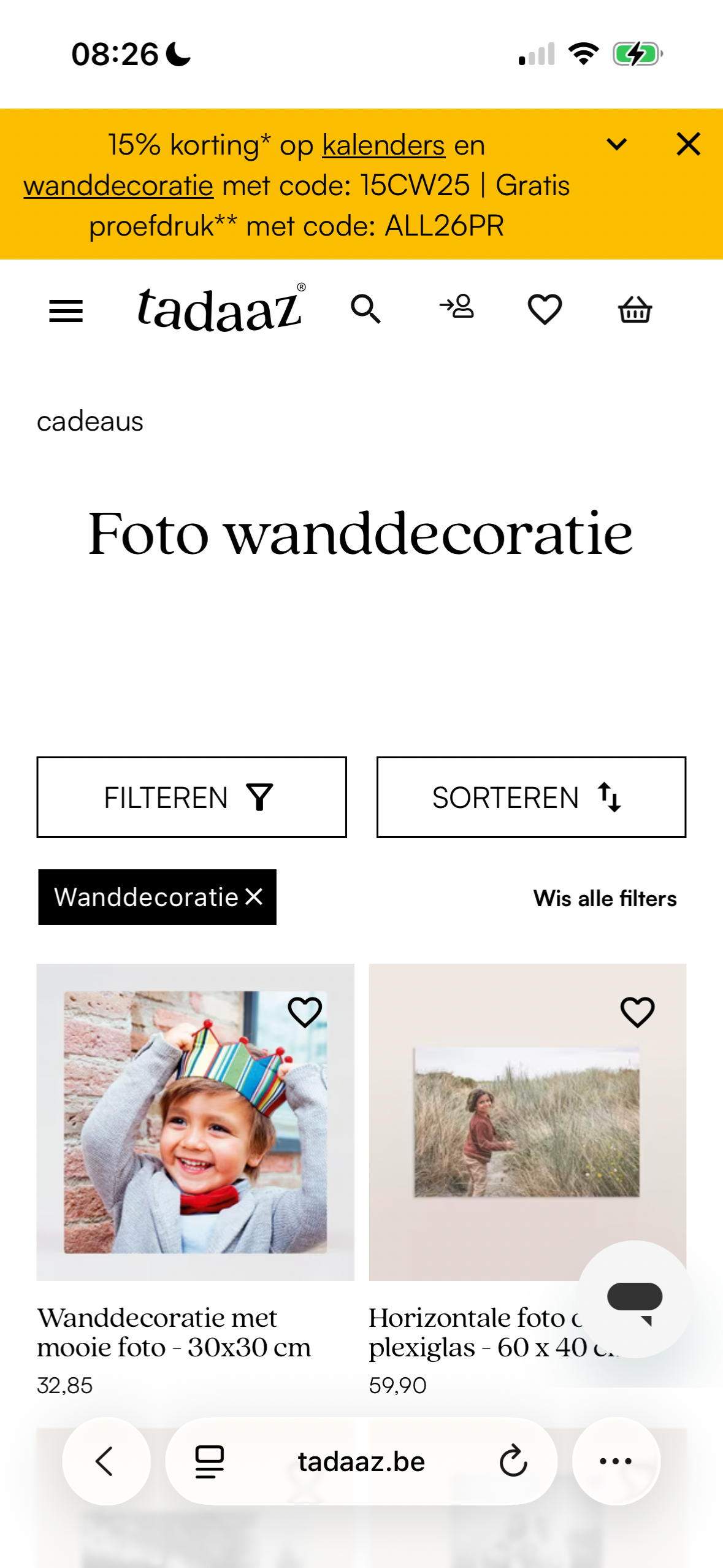 Verschillende acties bij Tadaaz