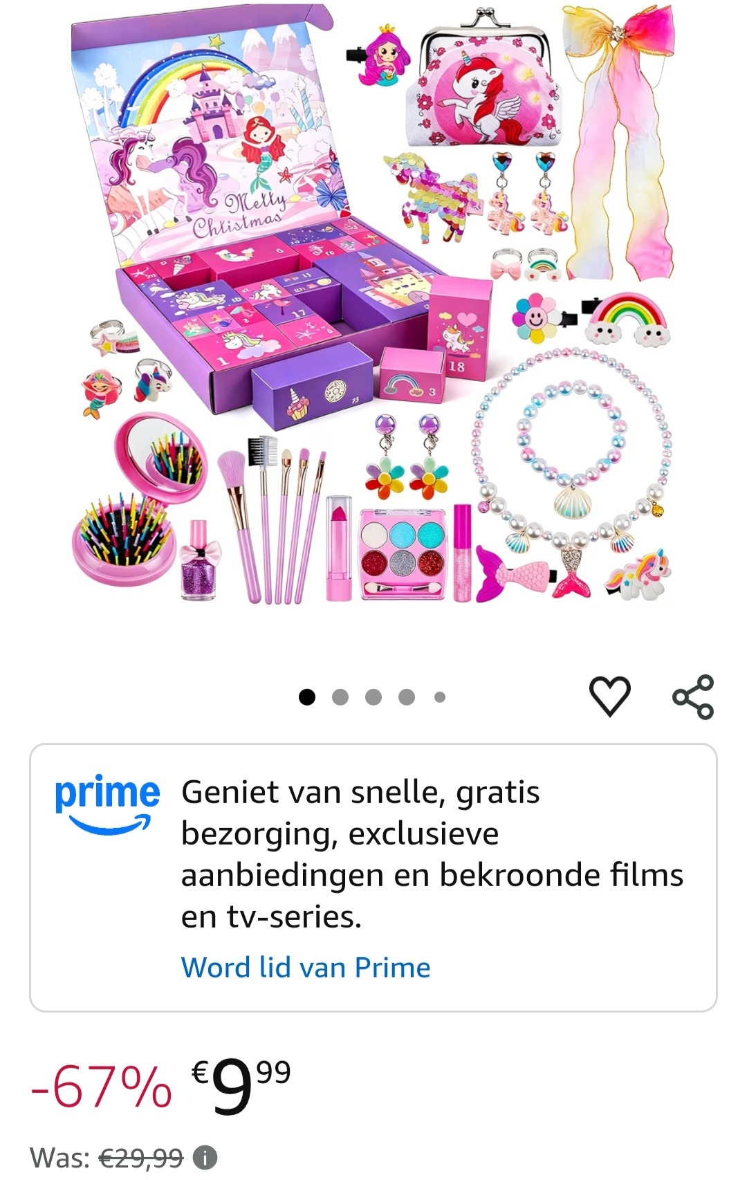 Eenhoorn adventskalender -67%