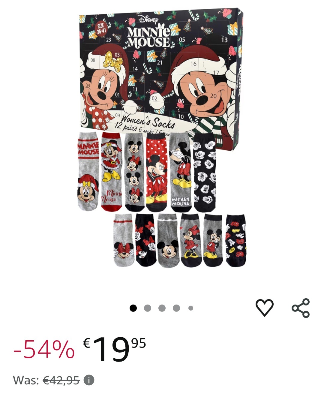 Minnie Mouse adventskalender -54%