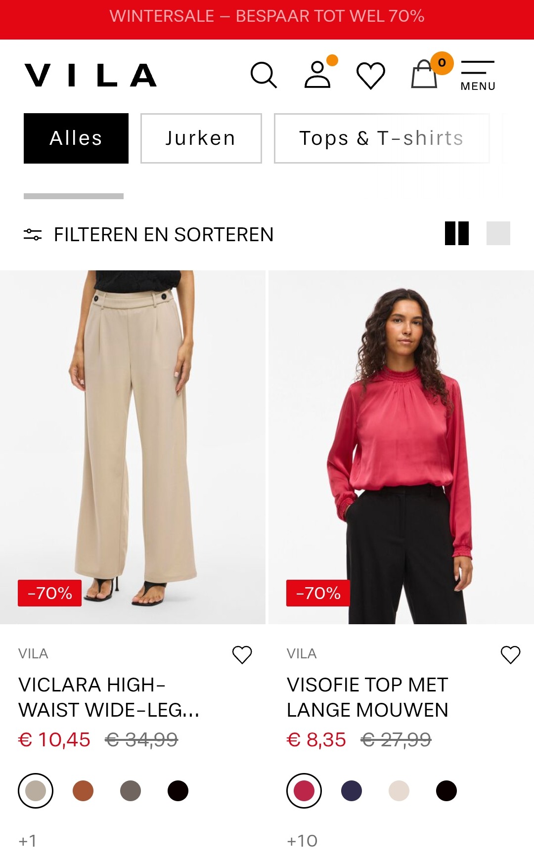 Vila tot 70% winterkorting