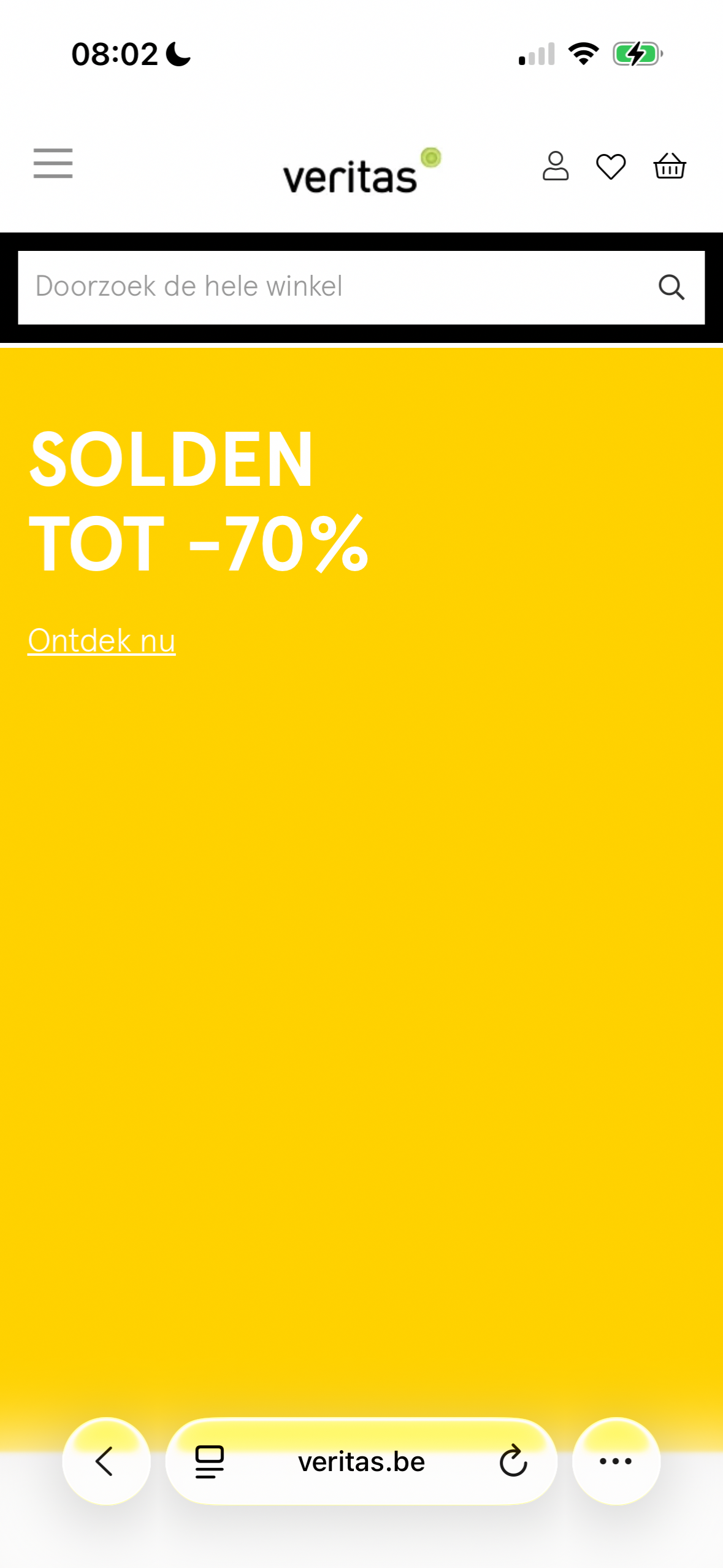 Crazy sale bij Veritas