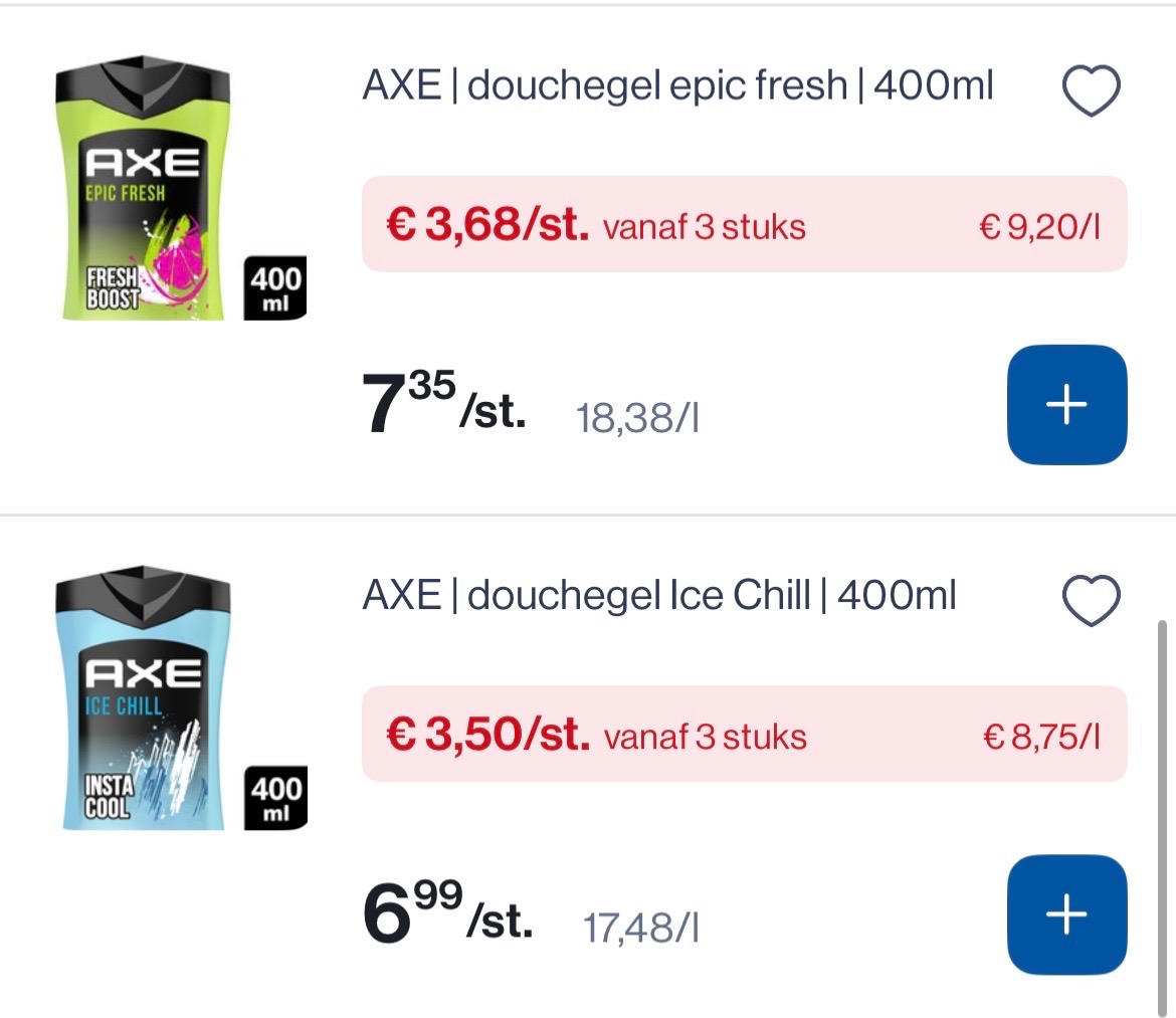 Axe douchegel -50%
