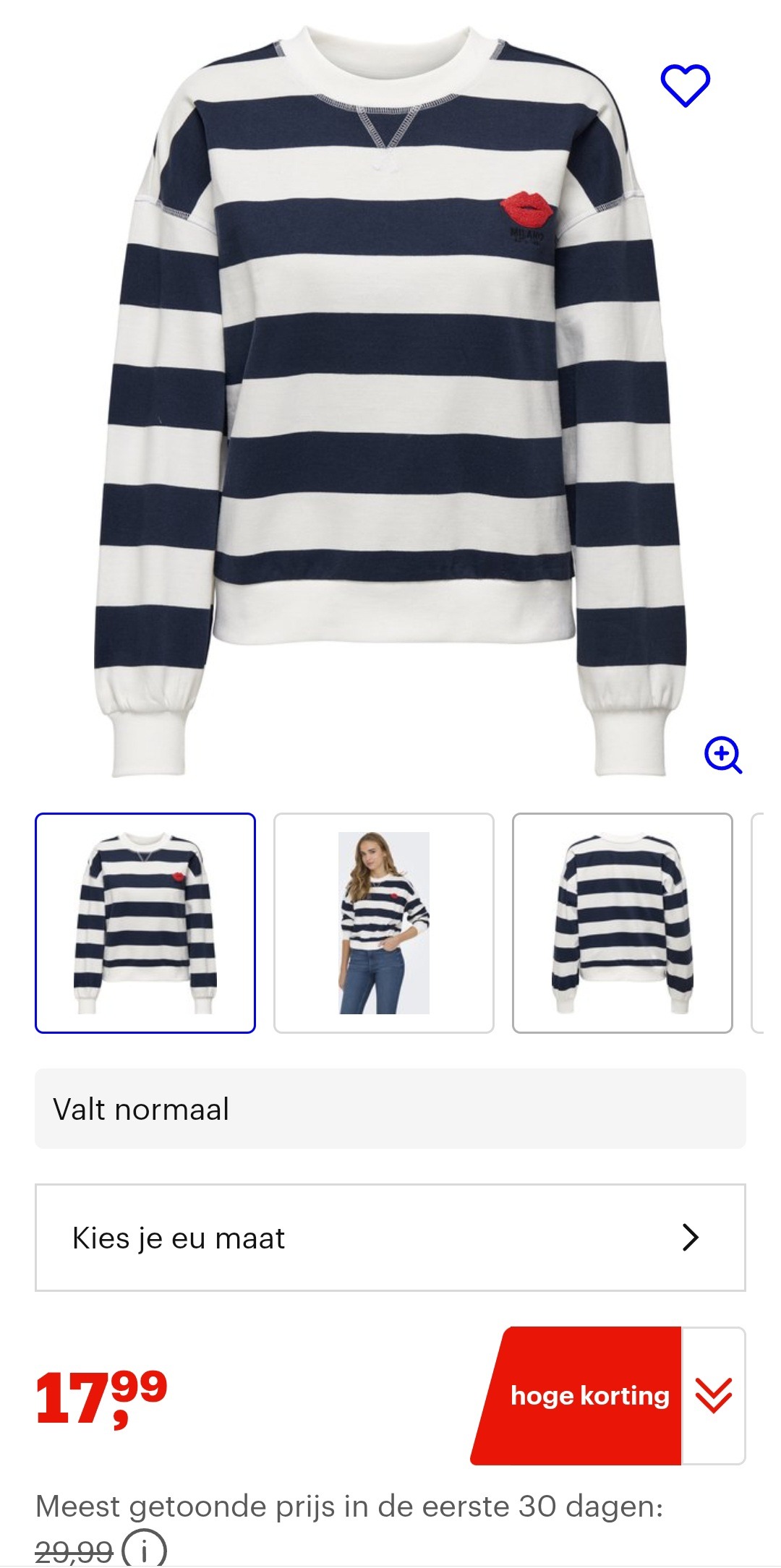 Only sweater maat XS en S -40%