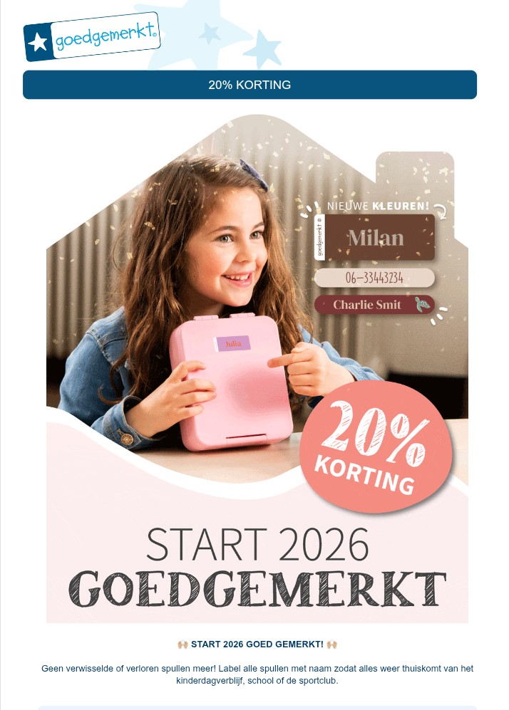 -20% op alles bij Goedgemerkt 🏷️