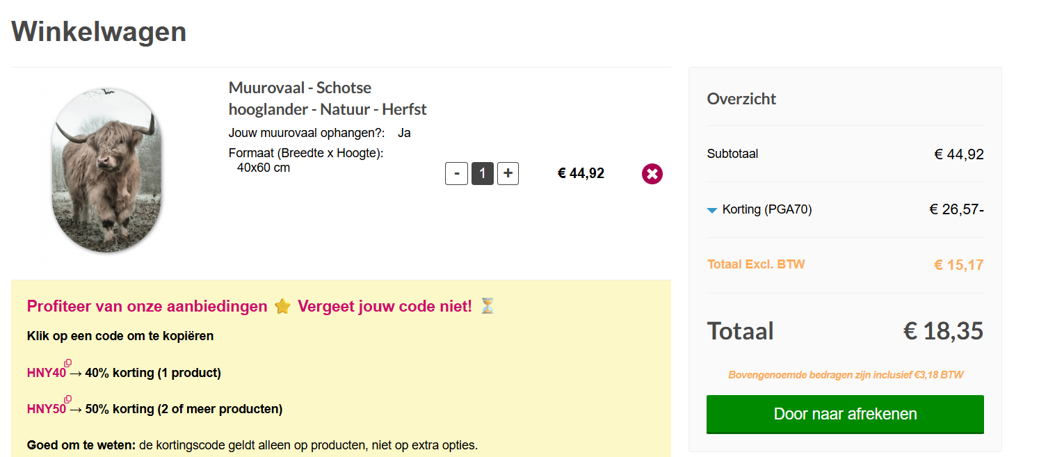 70% korting op fotocadeau