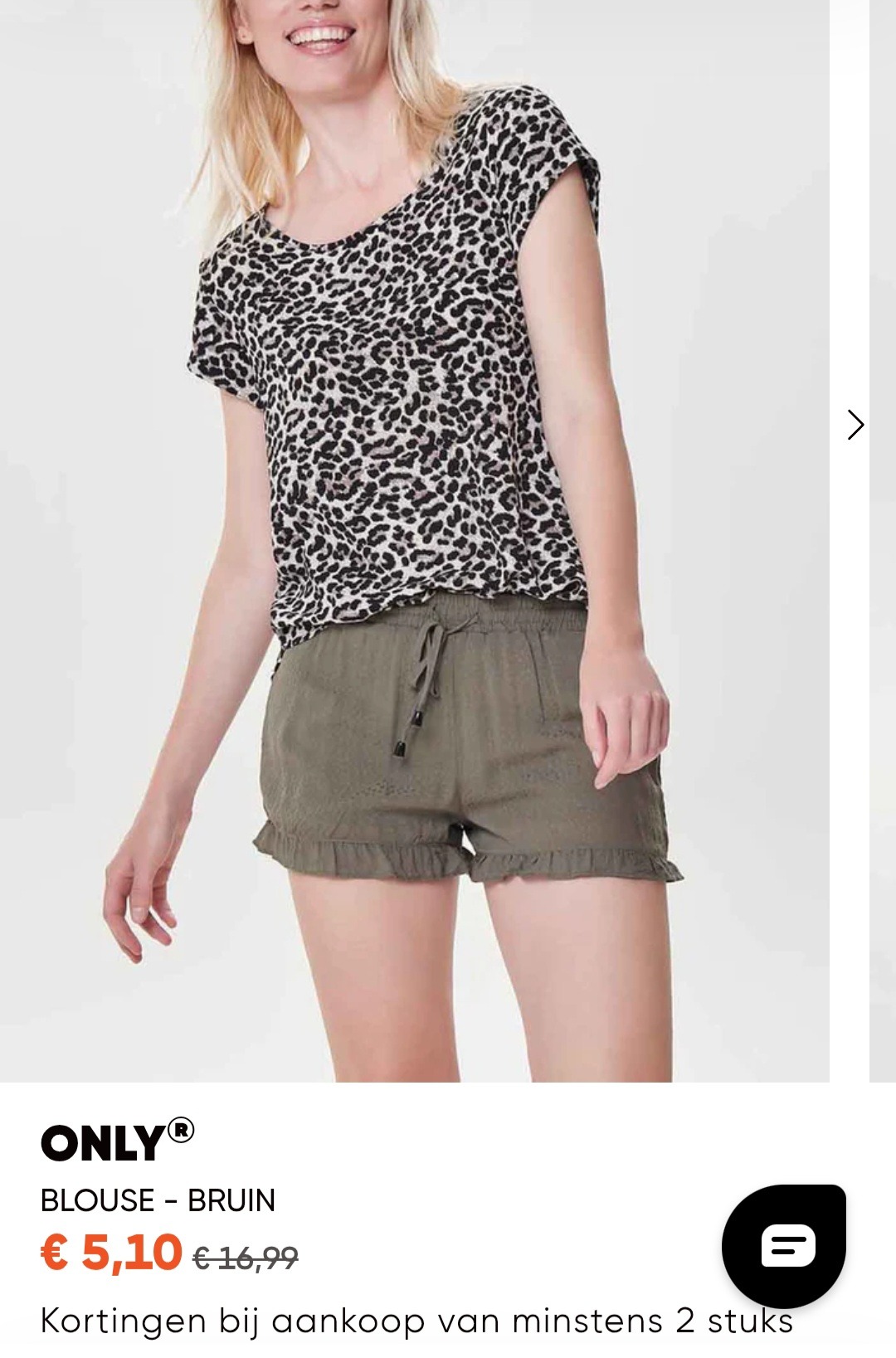 Only bruine blouse -70%