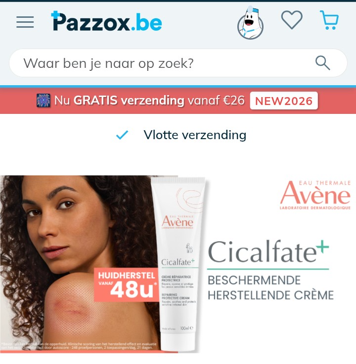 Gratis verzending vanaf €26 bij Pazzox ⚕️