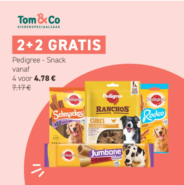 2+2 gratis op Pedigree hondensnacks 🦴🐶