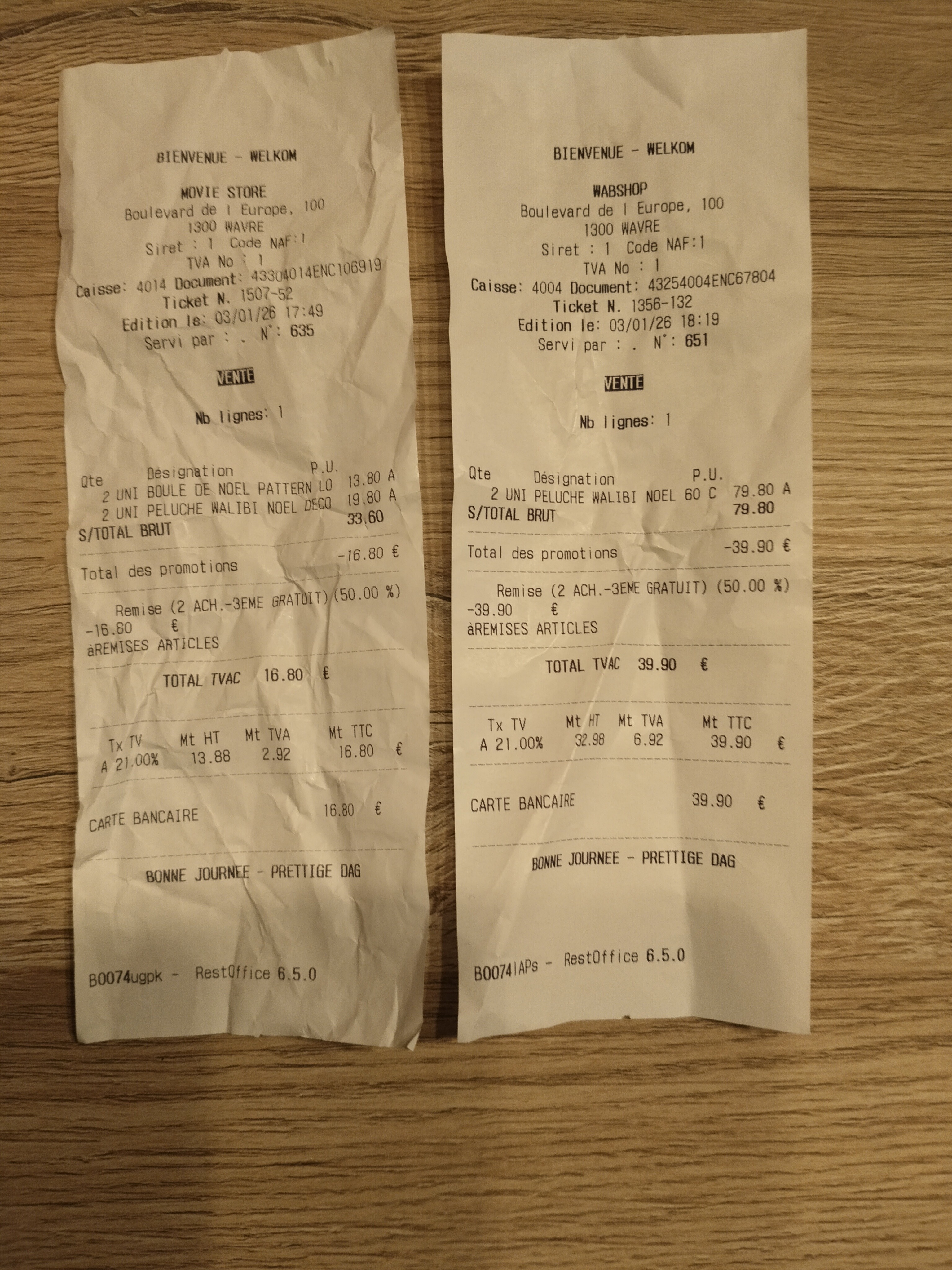 Walibi kerstartikelen 1 + 1 gratis 😍