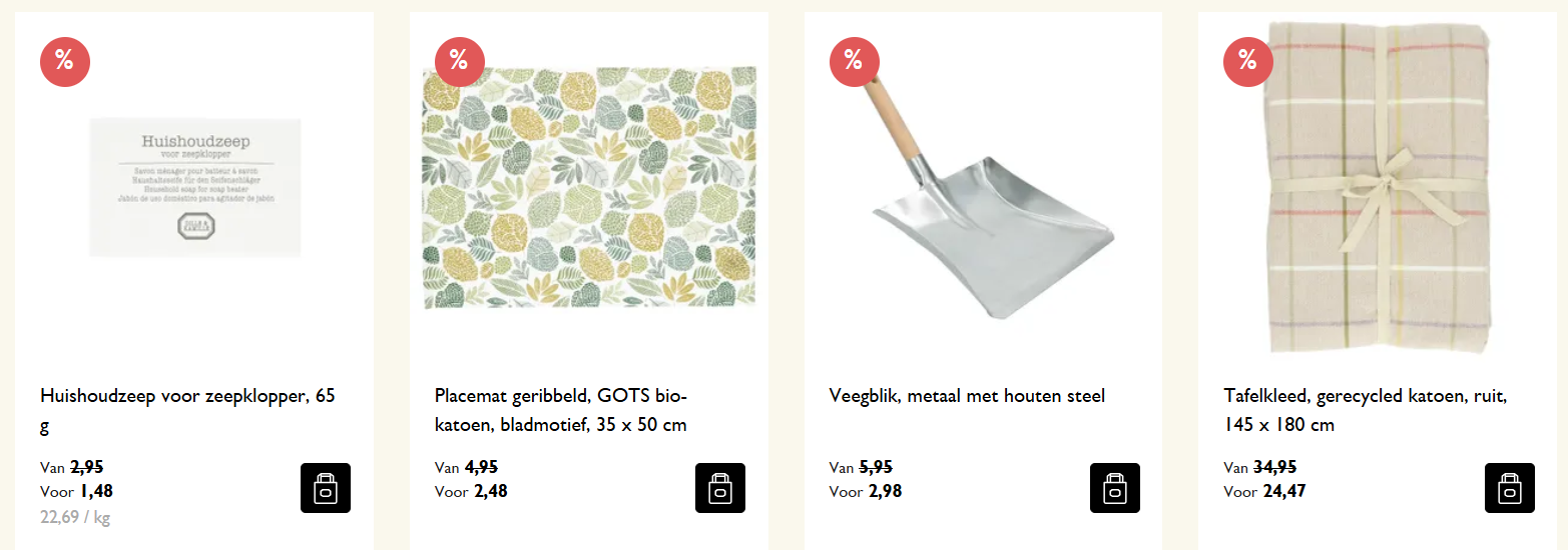 Tot -50% in de sale bij Dille & Kamille