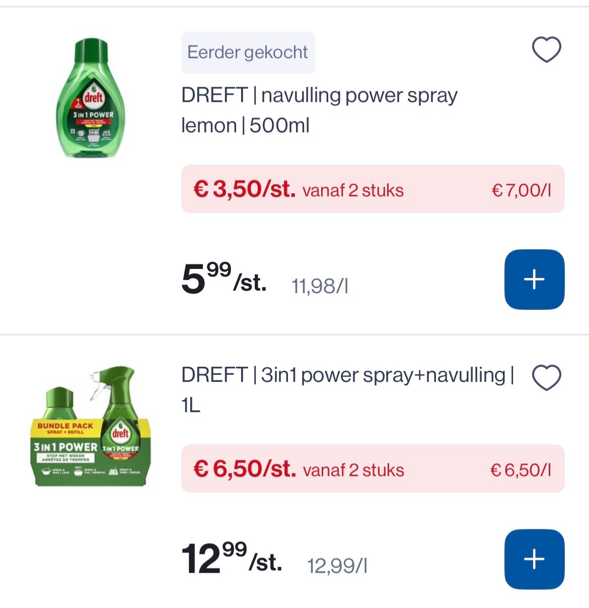 Dreft power spray tot -50% bij Collect en go