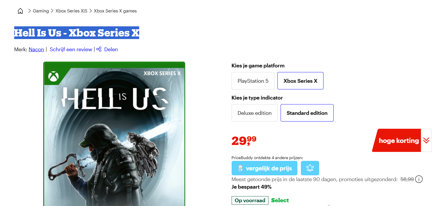 Gamer alerrt! Hell Is Us - Xbox Series X