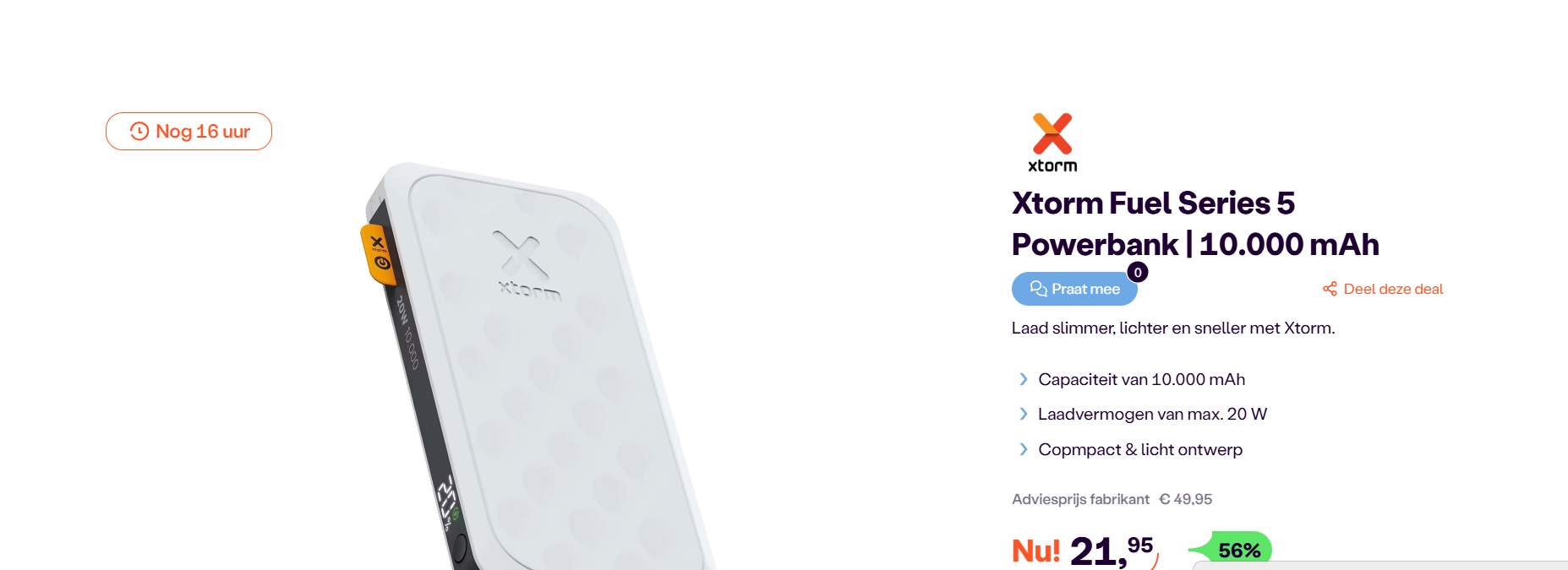 Populaire powerbank! Xtorm Fuel Series 5 Powerbank | 10.000 mAh