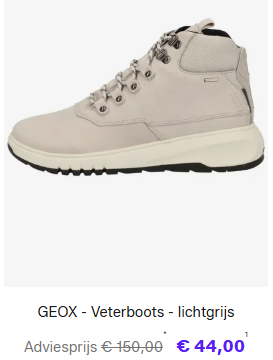 Tot 72% korting op GEOX schoenen voor het hele gezin