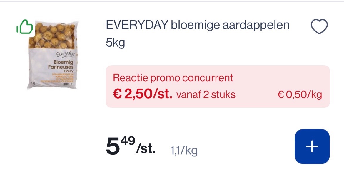 Aardappelen en frambozen goedkoper bij okay
