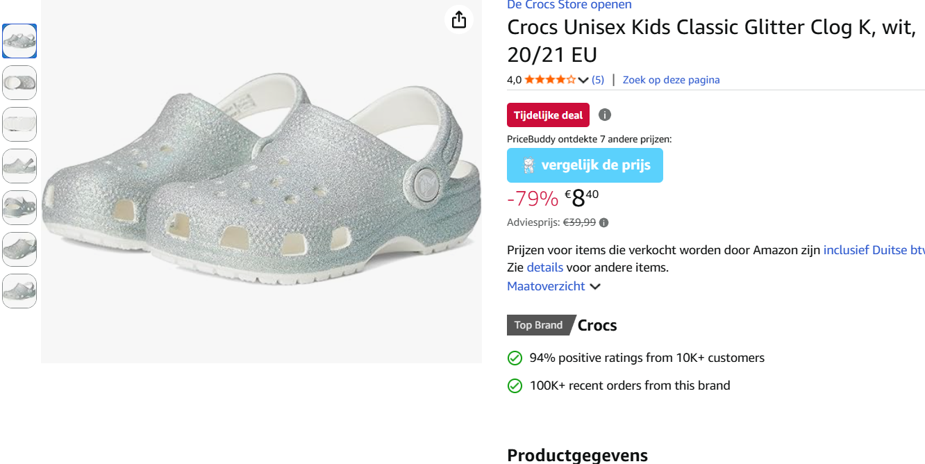 Crocs voor kinderen voor 8.40€