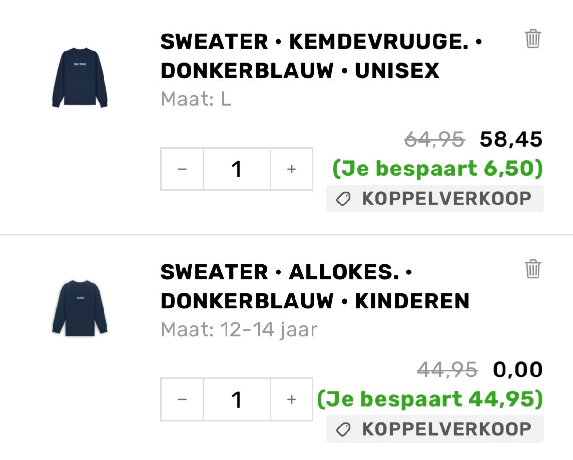 Koppelverkoop Kleir.