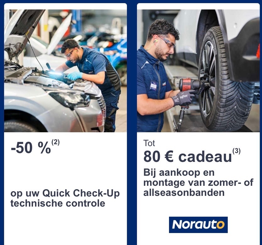 Norauto Autobanden, autokeuring chec, ed