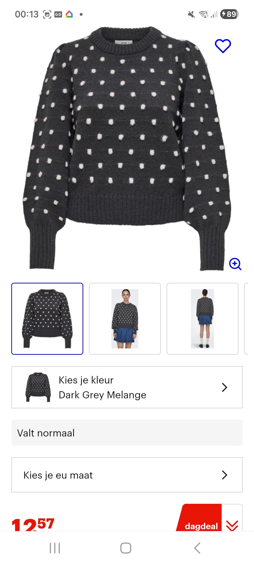 JDY gebreide trui -66%