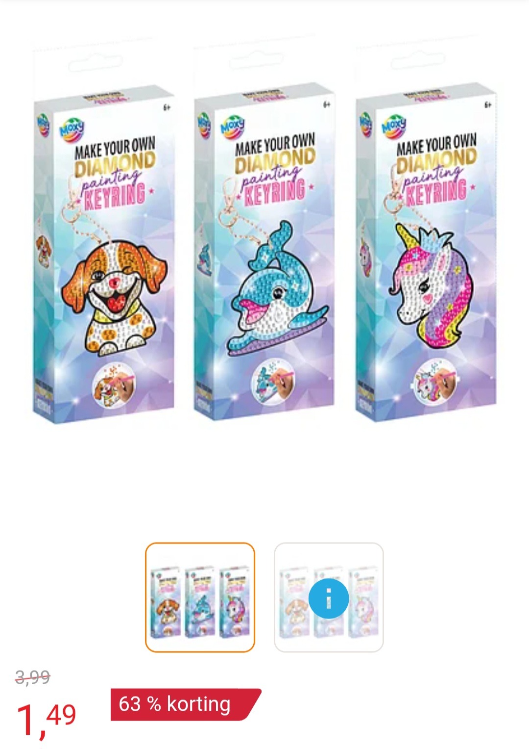 Maak je eigen Diamond Painting Sleutelhanger -63%