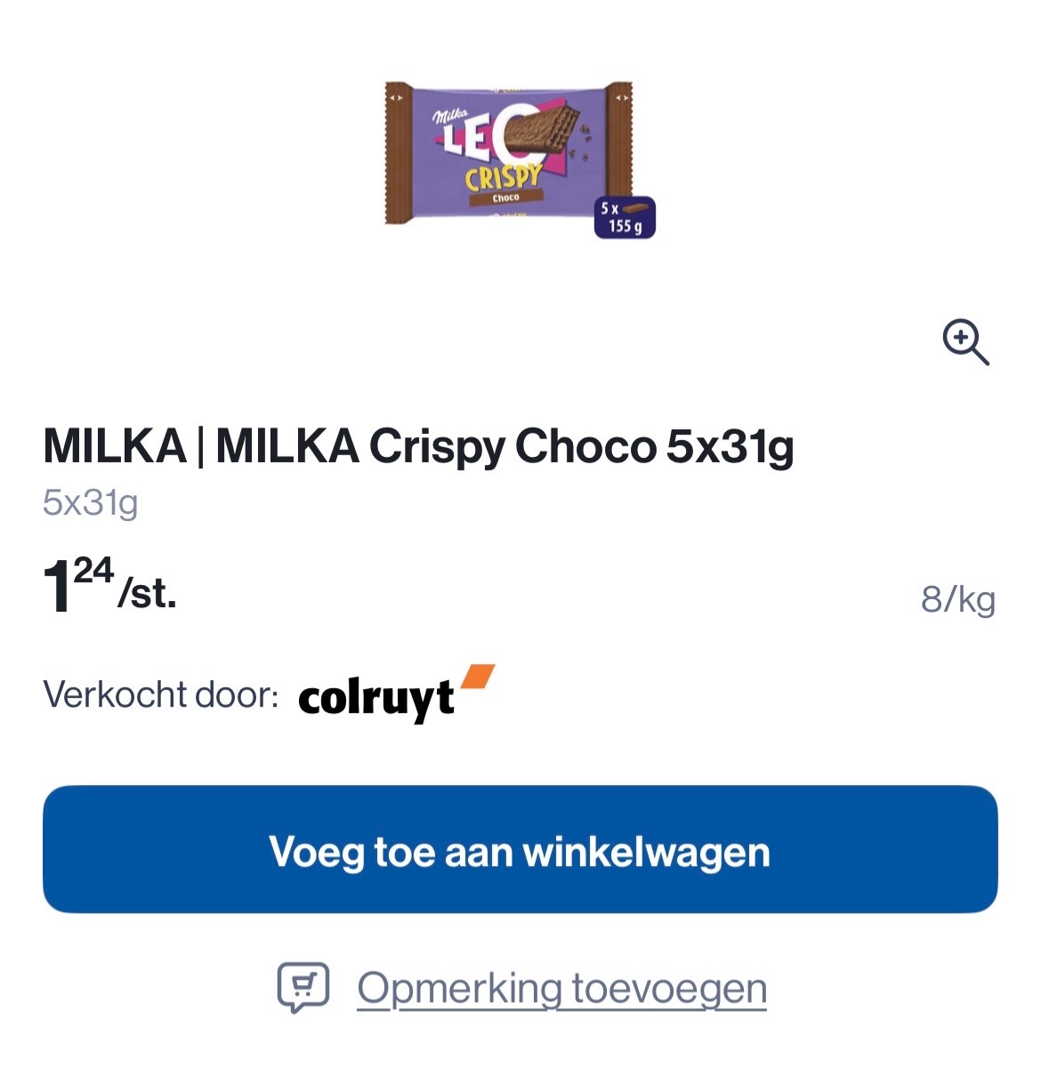 Milka Leo crispy choco 5x31 gram -60%