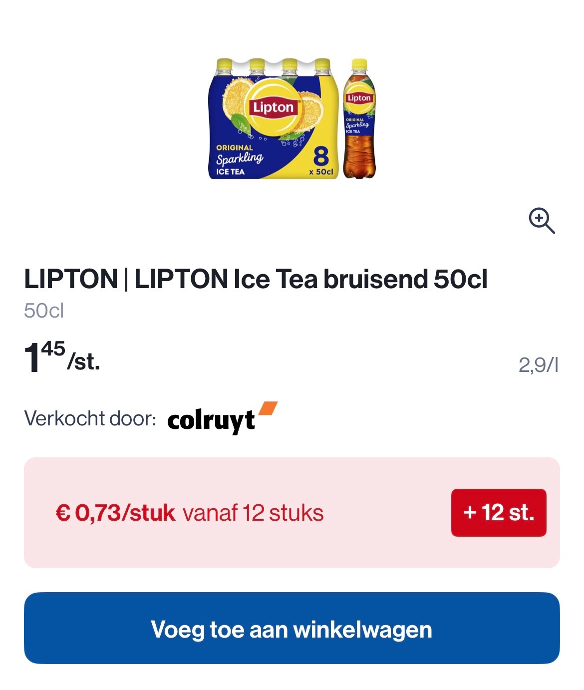 Lipton ice tea 50 cl -50%