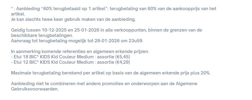 Bic stiften in promo